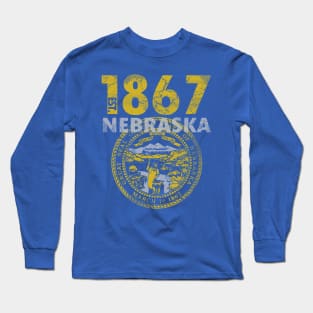 Nebraska Est 1867 State Vintage Home Love Long Sleeve T-Shirt